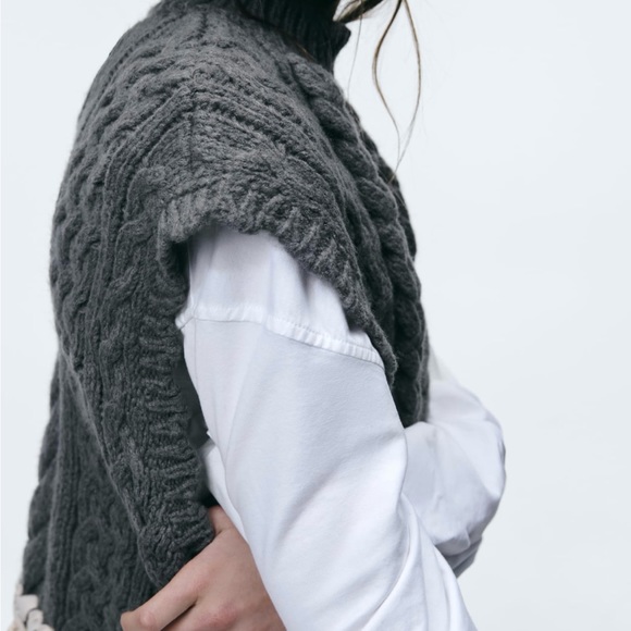 Zara braided knit vest - Picture 5 of 9